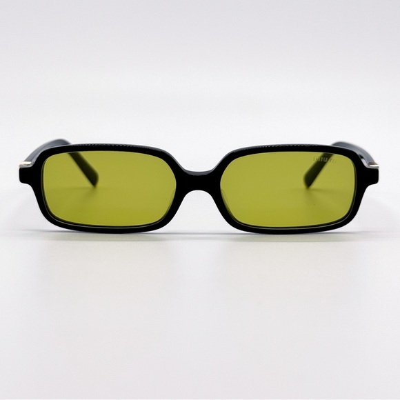 NEW MIU MIU MU11ZS 16K070 SQUARE MU11ZS WOMEN MU11ZS 16K07O BLACK SUNGLASSES - Picture 6 of 14